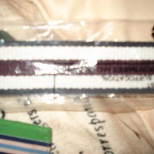 Ben Sherman Maroon Stripe Belt Large